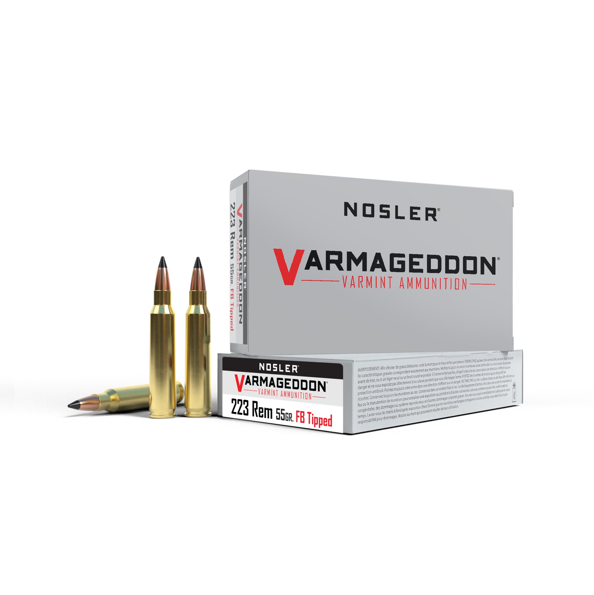 Nosler 65145 Varmageddon Rifle Ammo 223 REM, FB Tipped, 55 Grains, 3100