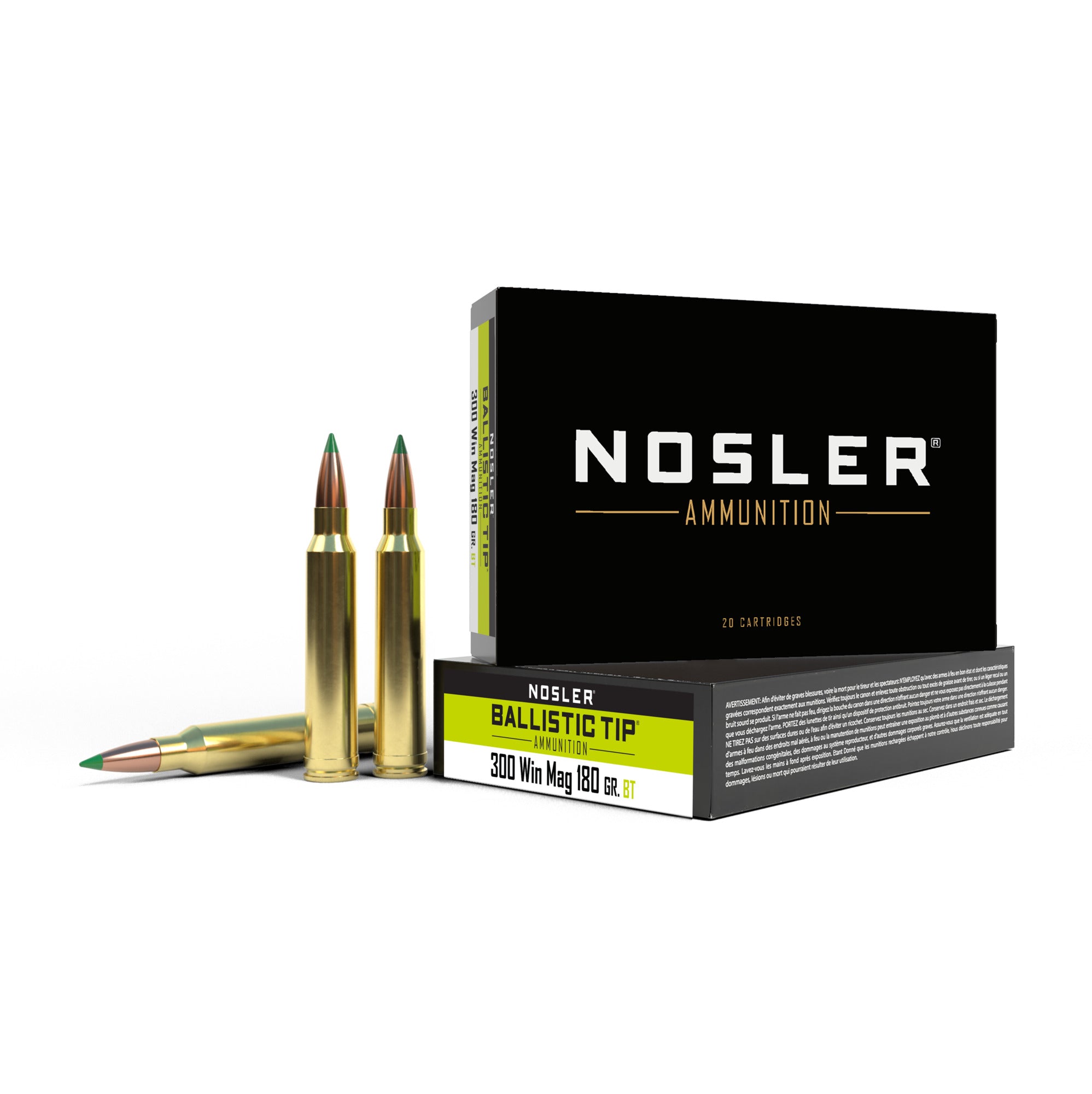 Nosler 40053 Ballistic Tip Ammunition 300 Win Mag 180gr BT (20ct)
