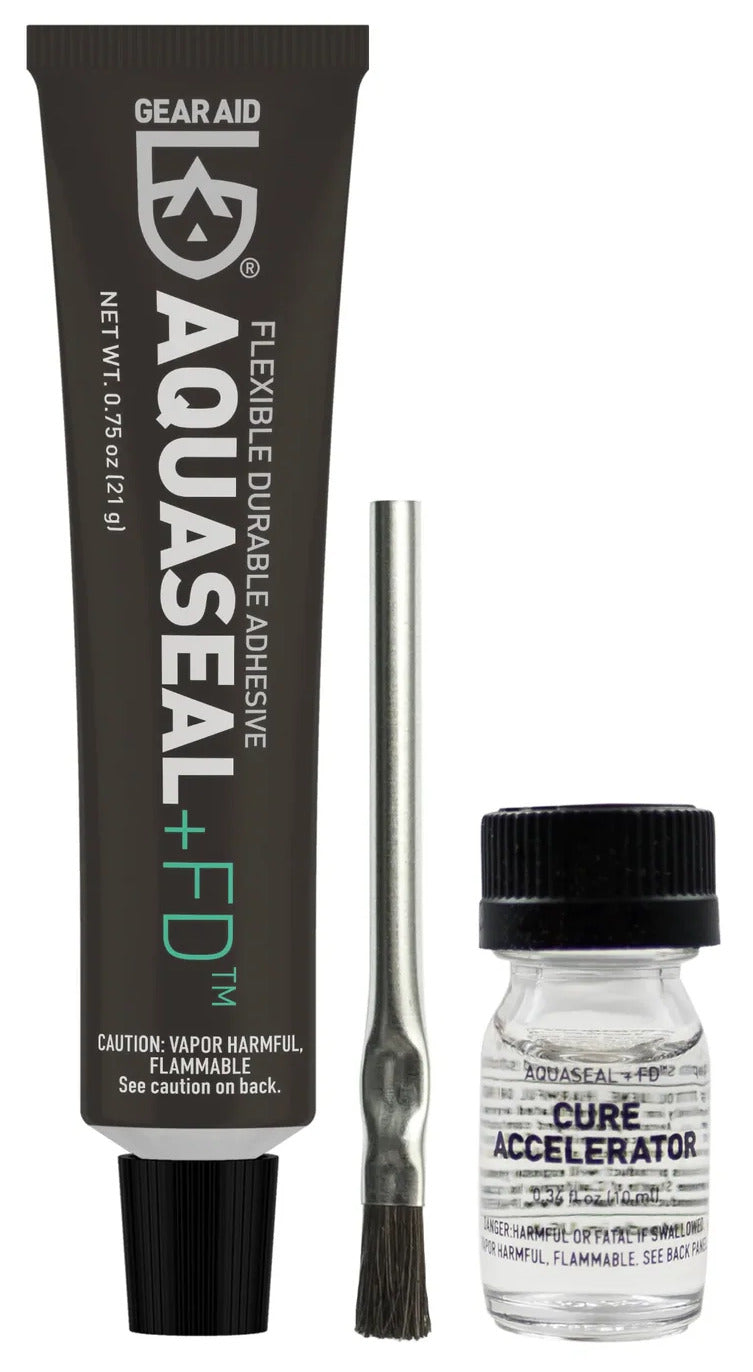 Gear Aid 11115 Aquaseal + FD Repair Adhesive & Cure Accelerator, 0.75oz