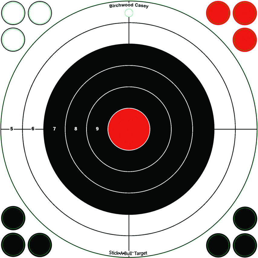 Birchwood Casey Stick-a-Bull Bull's Eye Adhesive 12" - 5pk