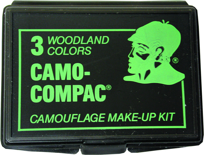 Hunters Specialties Camo Compac 3 Color Woodland Makeup Kit Green, Black & Brown