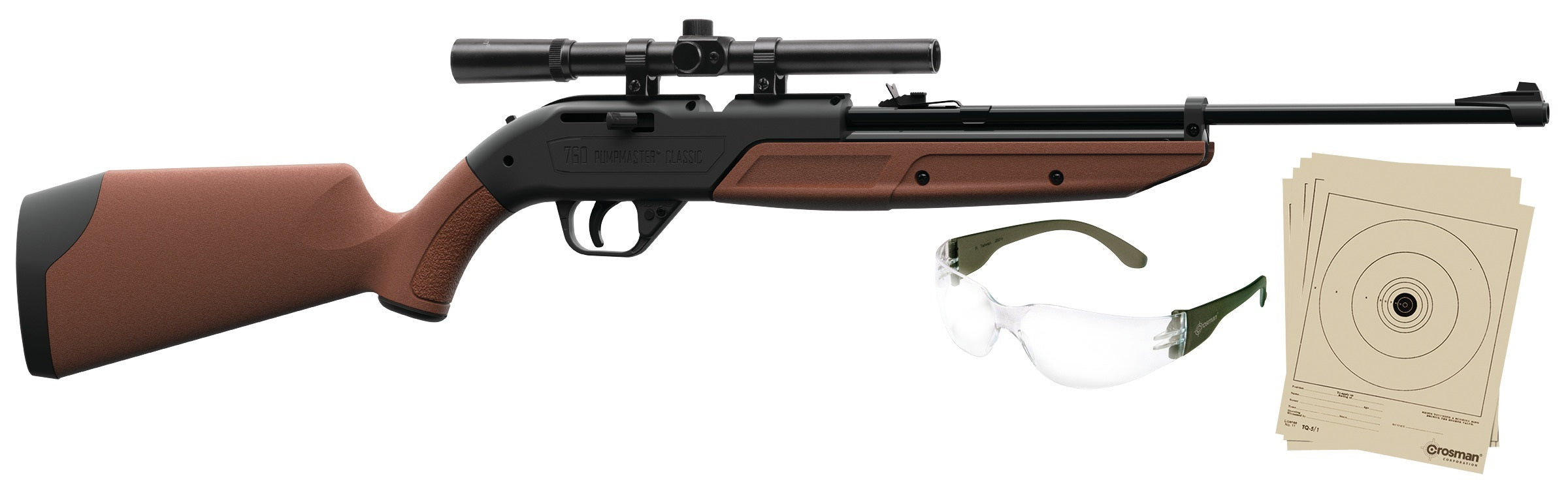 Crosman 7-760KT Pumpmaster 760 Bolt Action .177 Variable Pump Air Rifle Kit