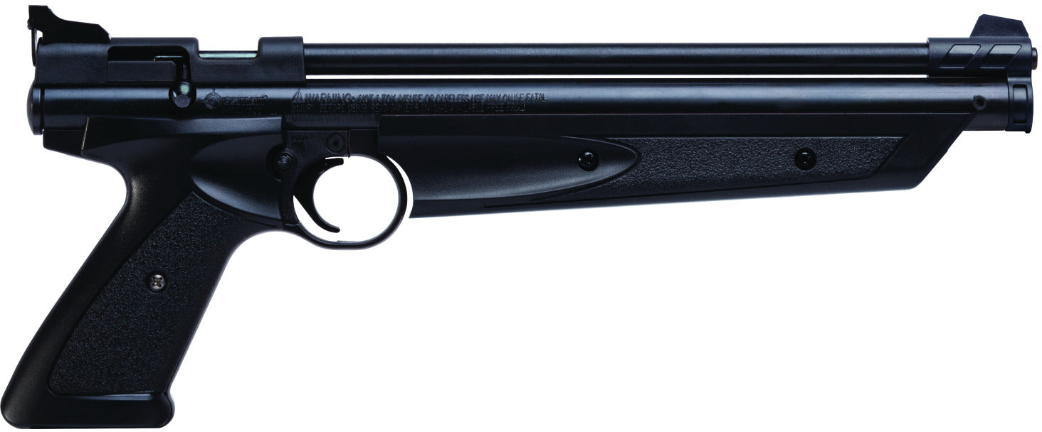 Crosman P1322 American Classic Variable PumpSingleShot Air Pistol Black 22 cal 460 fps