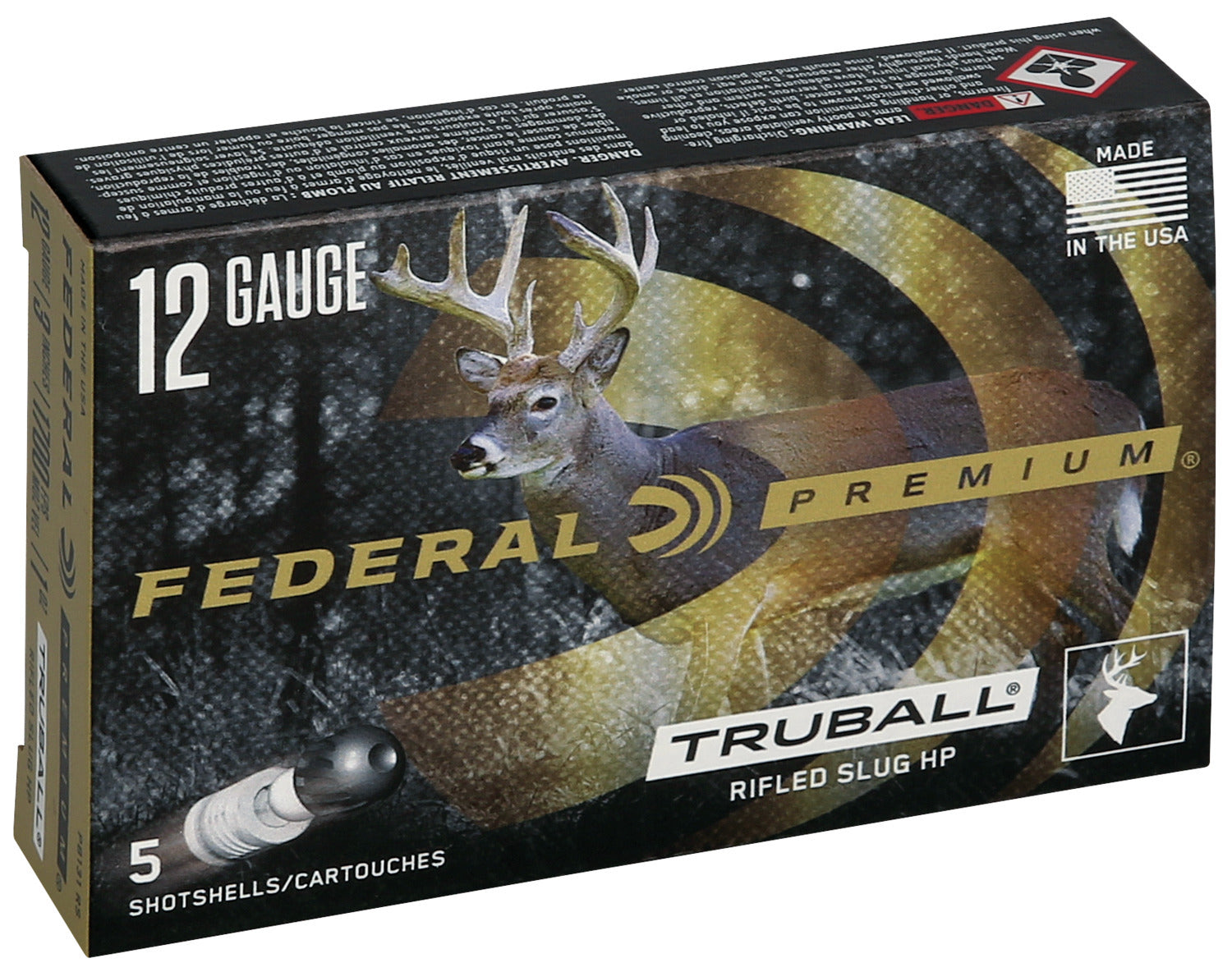 Skip to the beginning of the images gallery Federal Premium Vital-Shok 12 GA 3-inch 1oz TruBall Hollow Point Rifled Slug 5Rds