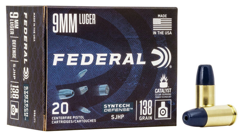 Federal S9SJT1 American Eagle Syntech Defense, 9mm 138 Grain