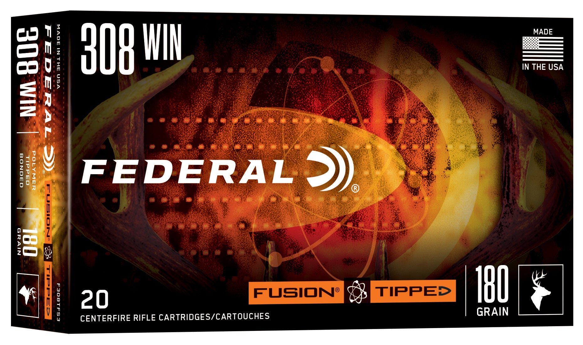 Federal .308 Winchester Fusion Tipped, 180gr, 20ct
