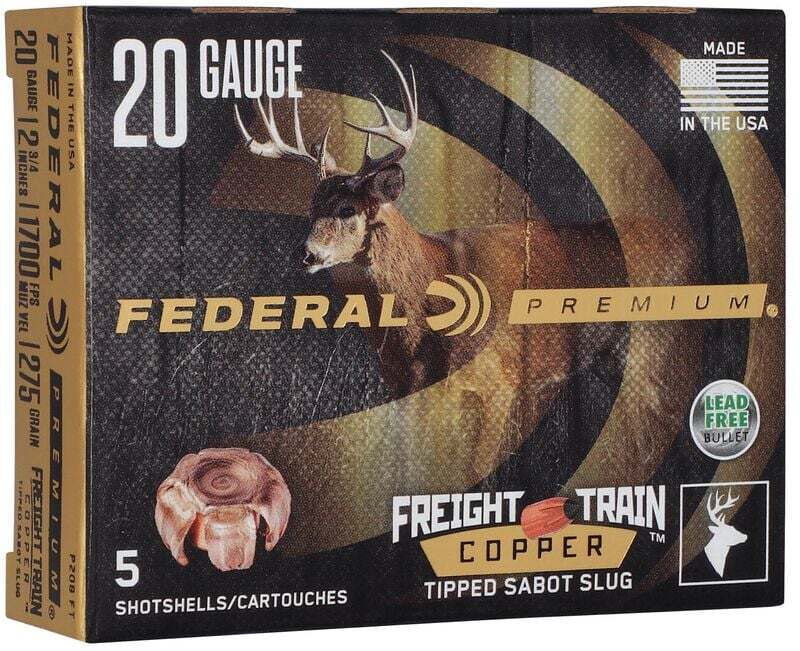 Federal P208 FT Freight Train Copper Sabot Slug 20GA 2 34 275GR 5 Round Box