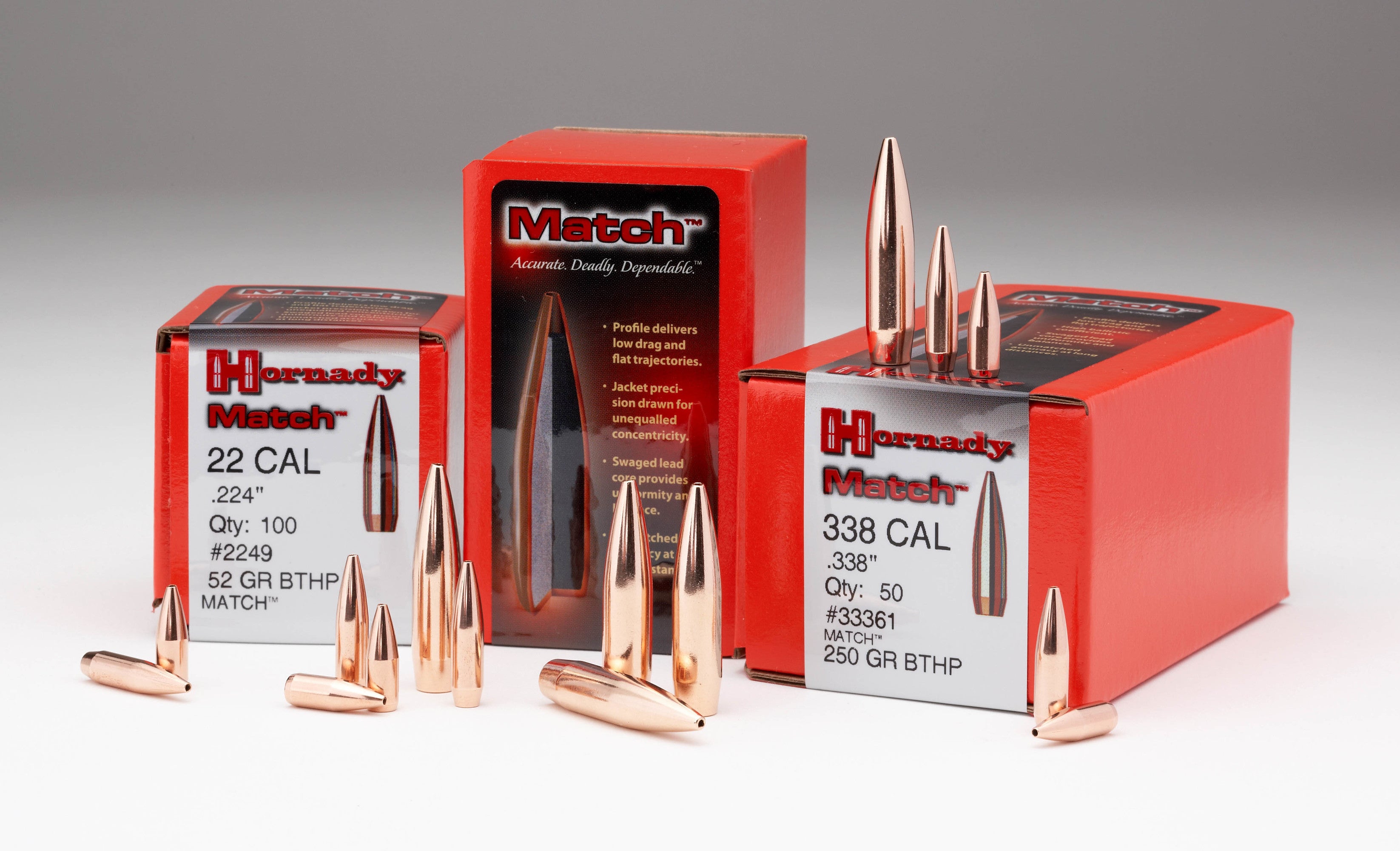 HORNADY .224 DIA 75GR BTHP MATCH PROJECTILES
