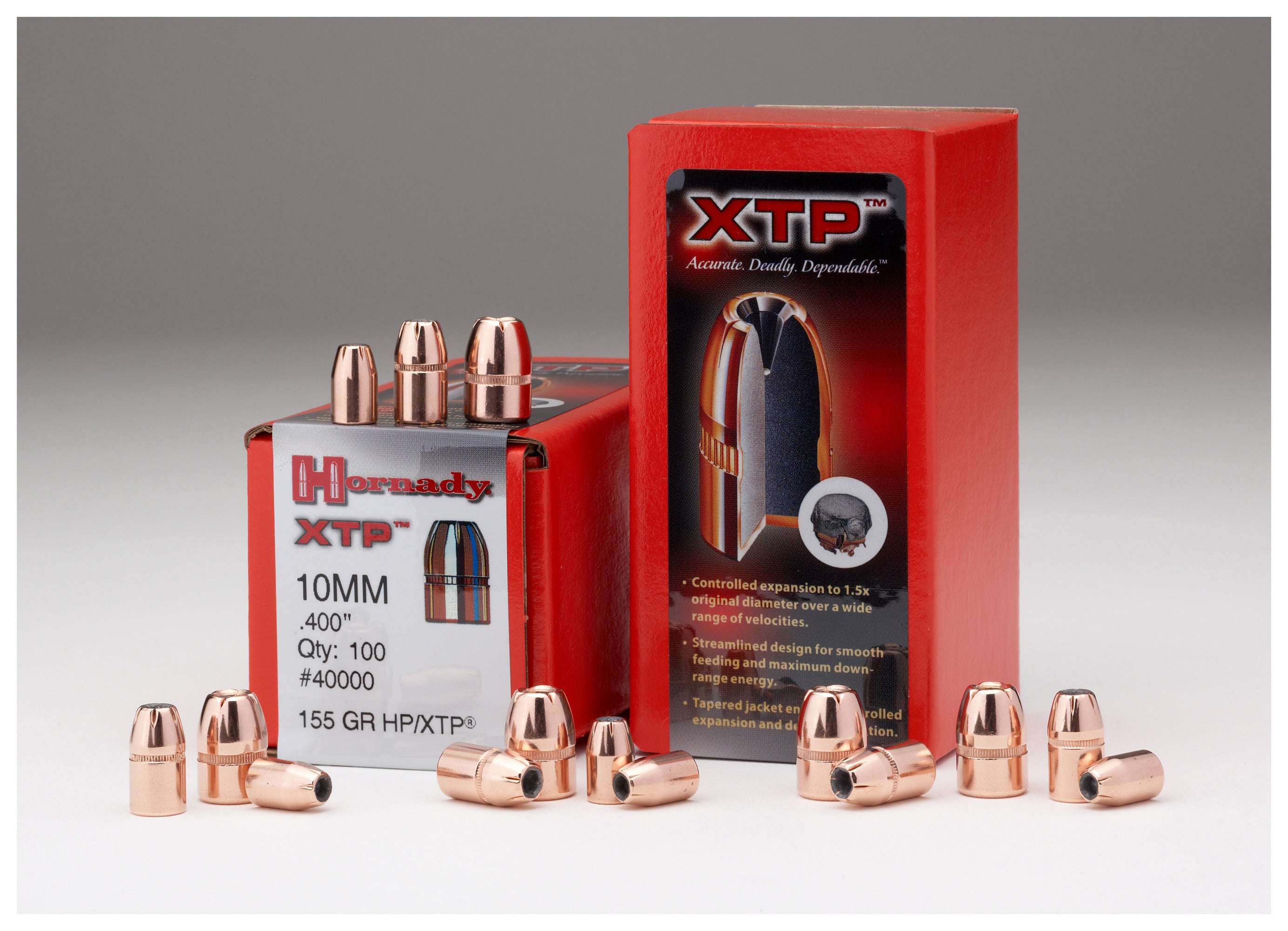 HORNADY .400 DIA 180GR HP/XTP PROJECTILE - 100 ct