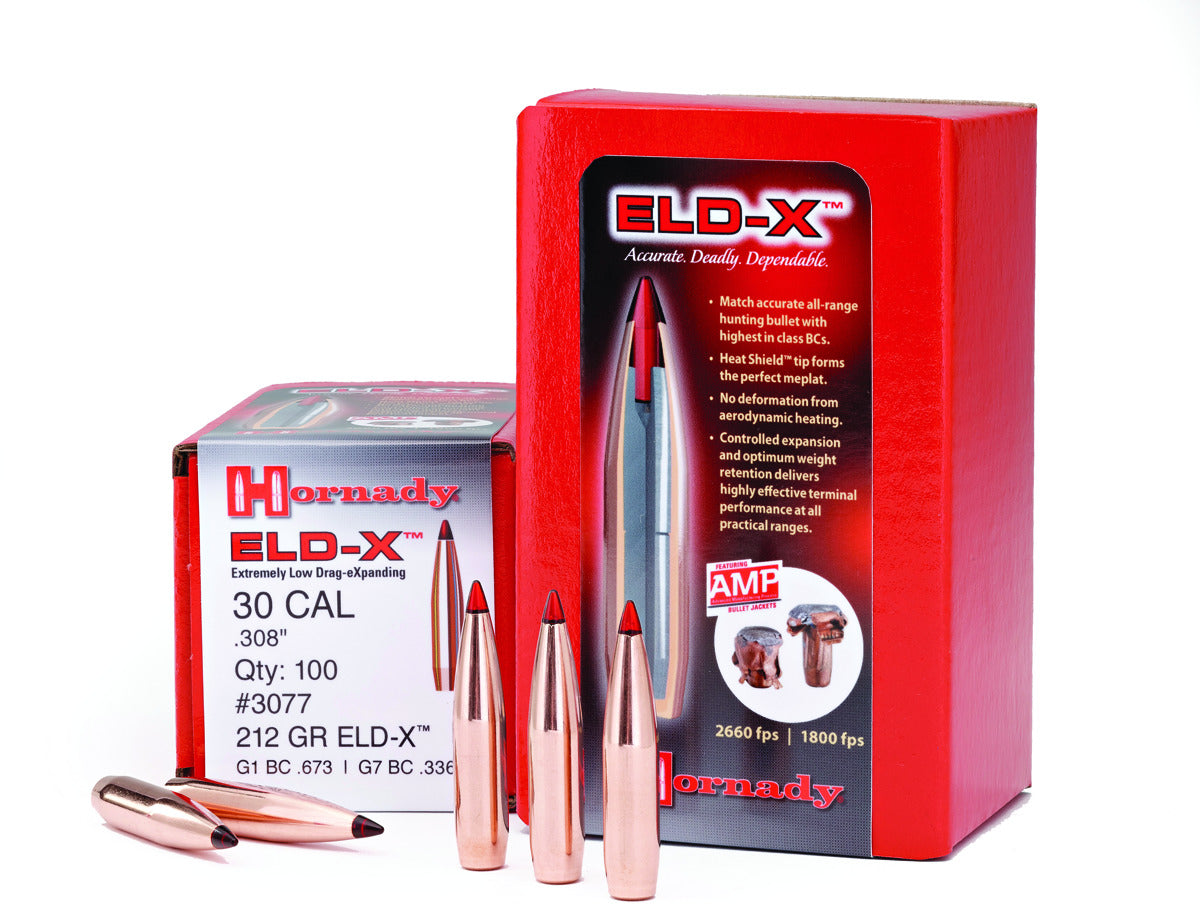 Hornady - 30 Cal - 212 Gr - ELD-X - 100ct