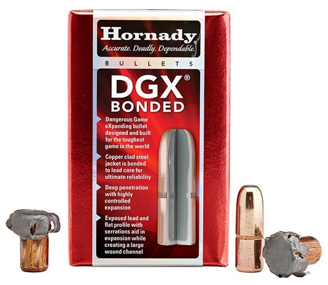 Hornady 45054 Dangerous Game Rifle Bullets 45 Cal .458 500 Gr Dgx Bonded, 50 Rnds
