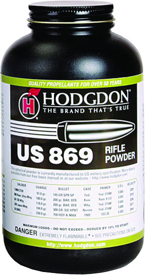 Hodgdon US 869 Smokeless Magnum Rifle Reloading Powder
