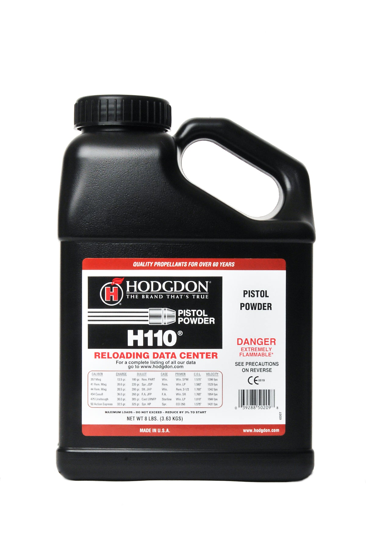 Hodgdon 1108 H110 Smokeless Shotgun/Pistol Powder, 1 Gal.