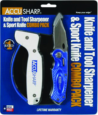 AccuSharp Sharpener/knife combo blue