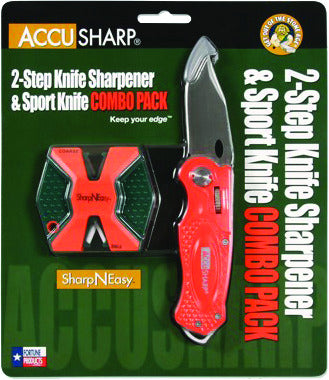 AccuSharp SharpNEasy Orange Two-step sharpener/knife - orange