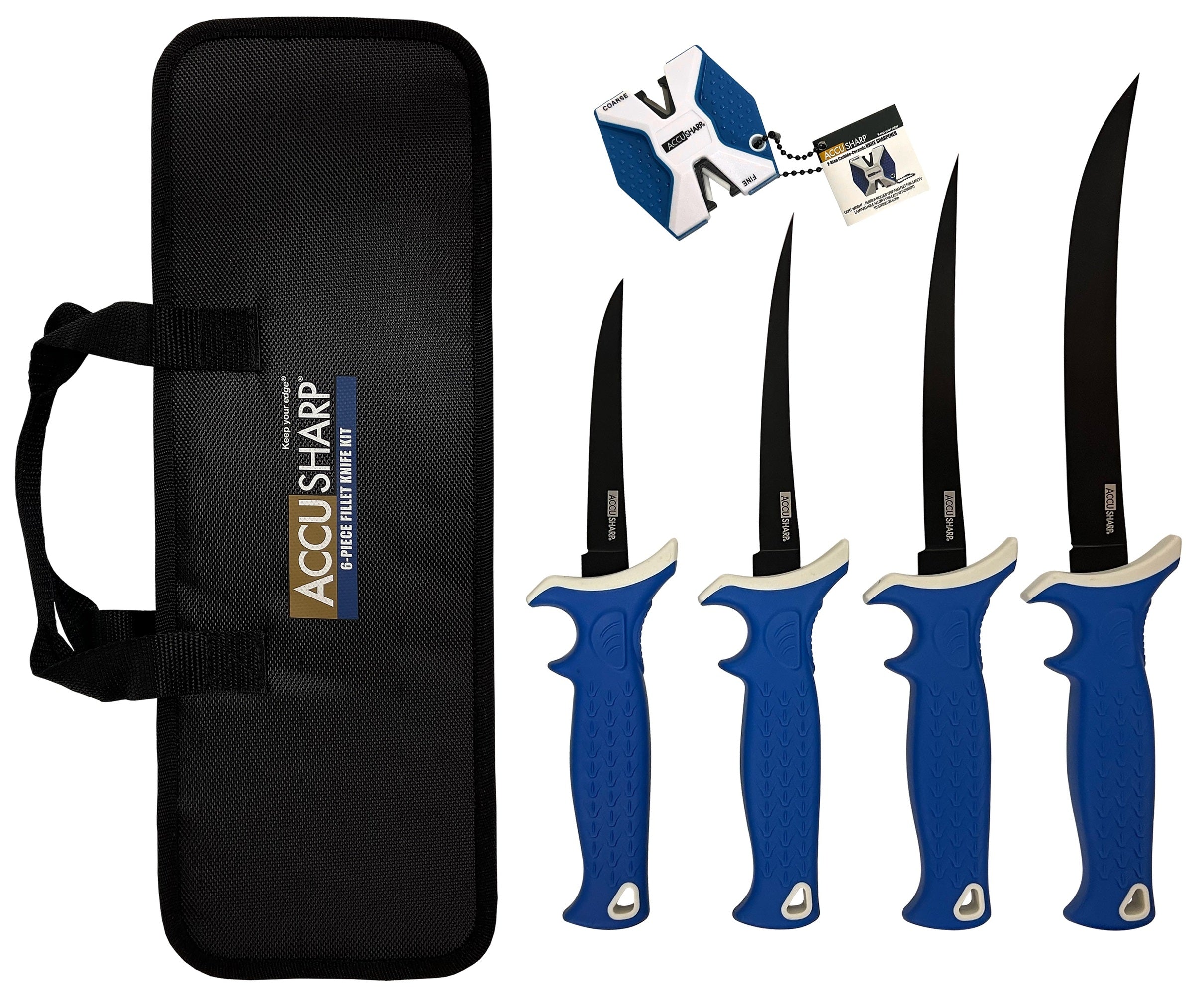 AccuSharp 6 Piece Fillet Knife Kit with Sharpener