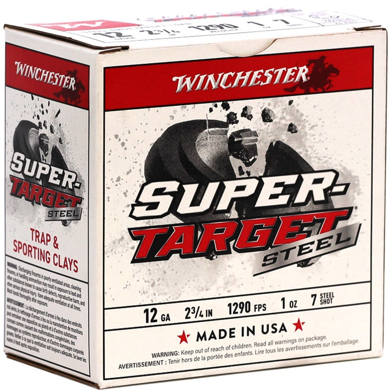 Winchester Super Target Steel 12 Gauge 2-3/4" 1 oz #7 Steel 1290 FPS - 25 Rounds