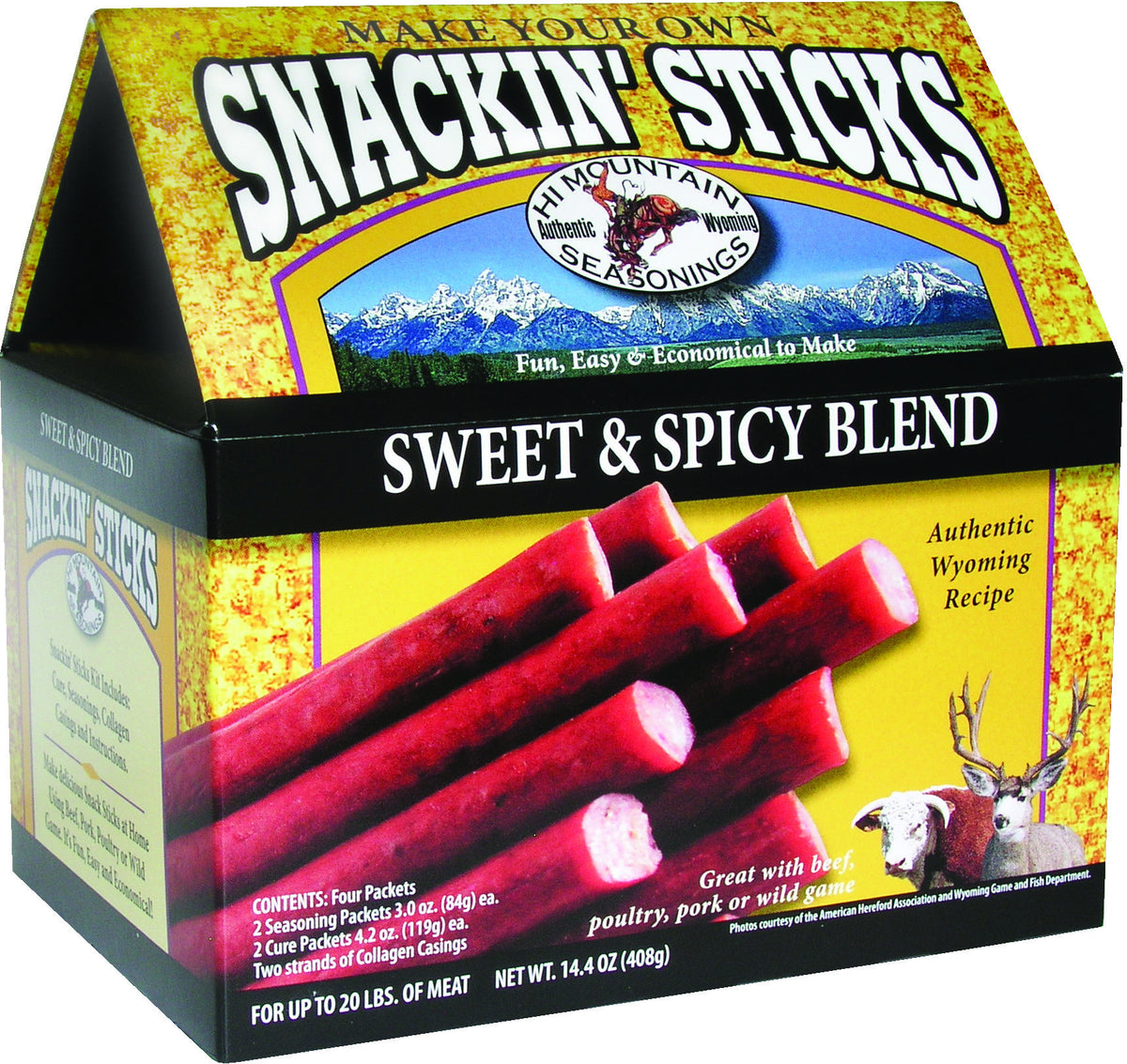 Hi Mountain Snackin Sticks Kit, Sweet & Spicy Blend, 408-g