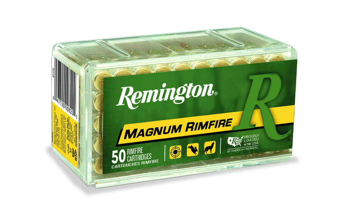 Remington .22 Magnum 40 Grain Jacketed Hollow Point 1910 fps 50 Rounds