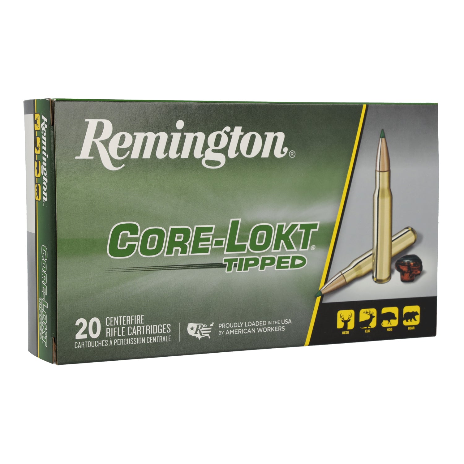 Remington 29037 Core-Lokt Tipped Rifle Ammo 30-06 SPR, 180 Gr, 2745 FPS