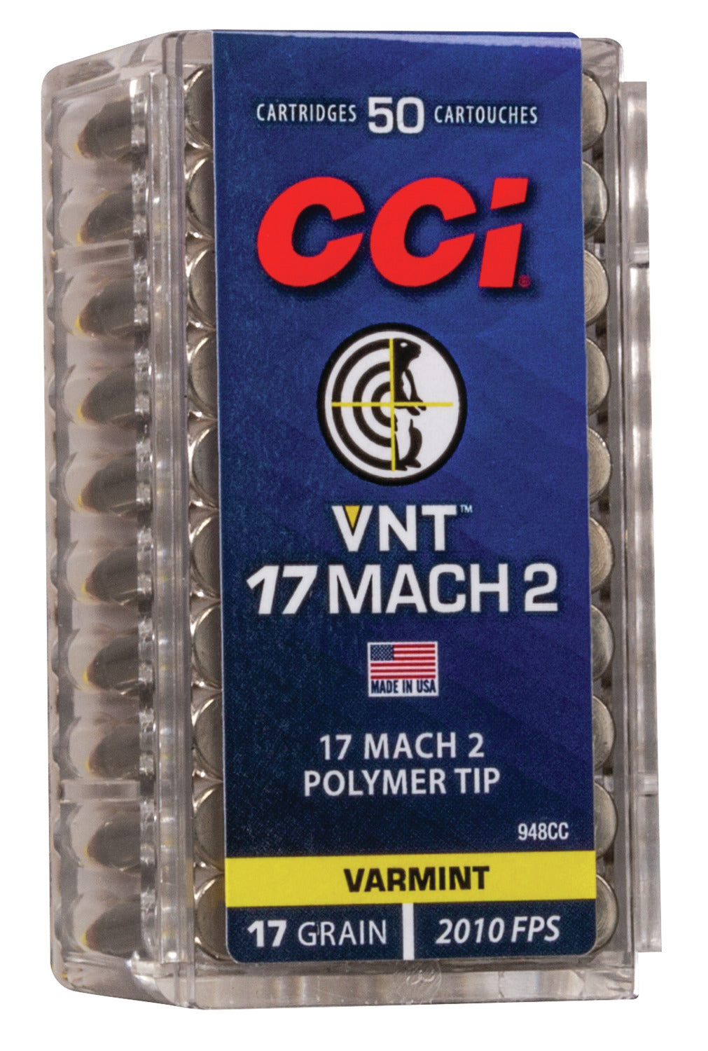 CCI VNT™, 17 Mach 2, 17 Grain, VNT, 2010 fps - 50/box