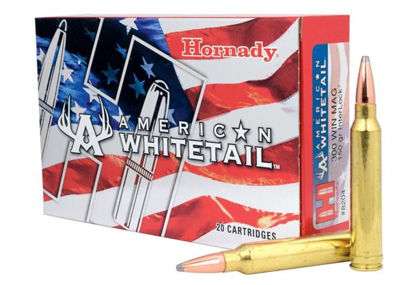 Hornady AMERICAN WHITETAIL 300 WIN MAG 150GR INTERLOCK AMMO