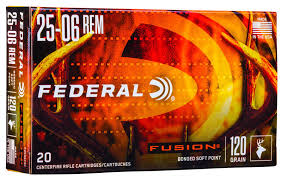 FEDERAL FUSION 25-06 120 GR BONDED SOFT POINT 20 RDS