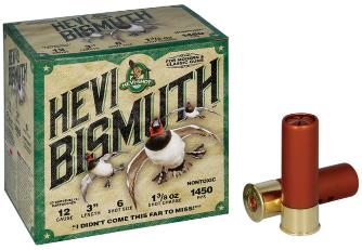 HEVI-SHOT Ammunition HEVI-BISMUTH 12 Gauge 3" 1-3/8 OZ #6 (25)