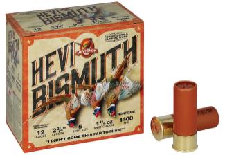 HEVI-SHOT Ammunition BISMUTH UPLAND 12GA 2-3/4" 1-1/4OZ#5 (25)