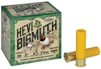 HEVI-SHOT Ammunition HEVI-BISMUTH 20 Gauge 3" 1-1/8 OZ #6 (25)