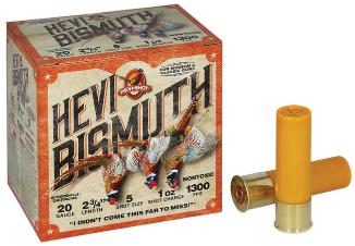 HEVI-SHOT Ammunition HEVI-BISMUTH UPLAND 20 Gauge 2-3/4" 1 OZ #5 (25)