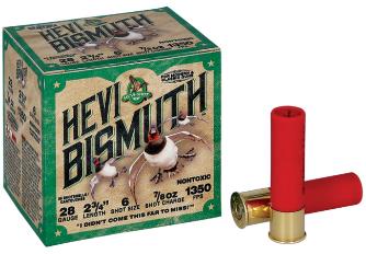 HEVI-SHOT Ammunition HEVI-BISMUTH 28 Gauge 2-3/4" 3/4 OZ #6 (25)