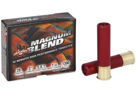 HEVI-SHOT Ammunition MAGNUM BLEND 28 Gauge 3" 1 OZ #5 #6 #7 (5)
