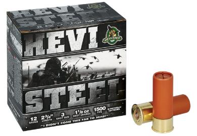 HEVI-SHOT Ammunition HEVI-STEEL 12 Gauge 2-3/4" 1-1/8 OZ #3 (25)