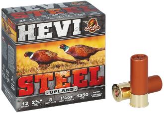 HEVI-SHOT Ammunition HEVI-STEEL UPLAND 12GA 2-3/4" 1-1/8OZ #3 (25)