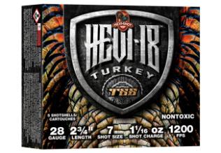 HEVI-SHOT Ammunition 18 TSS TURKEY 28 Gauge 2-3/4" 1-1/16 OZ #7 (5)