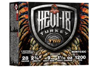 HEVI-SHOT Ammunition 18 TSS TURKEY 28 Gauge 2-3/4" 1-1/16 OZ #9 (5)