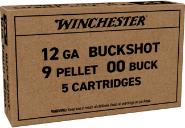 WINCHESTER Ammunition 12 Gauge 2-3/4" BUCKSHOT 00 - 5 ROUNDS