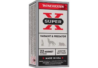 WINCHESTER Ammunition 22 HORNET SUPER-X VARMINT JSP 45 gr