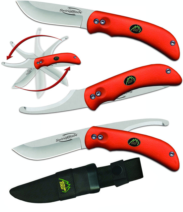 OUTDOOR EDGE SWING-BLAZE KNIFE, ORANGE