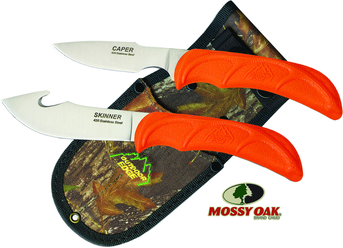 Outdoor Edge Wild Pair Skinner-Caper Knife Combo w/Sheath WR-1C