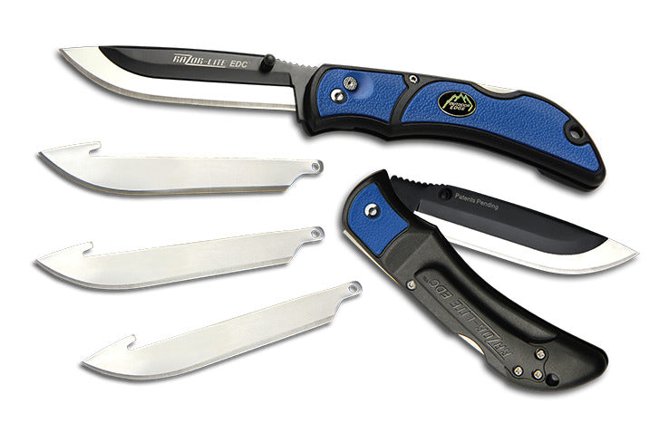 Outdoor Edge RLU30-40C Razor-Lite EDC Folding Knife, 3" Blade, Blue