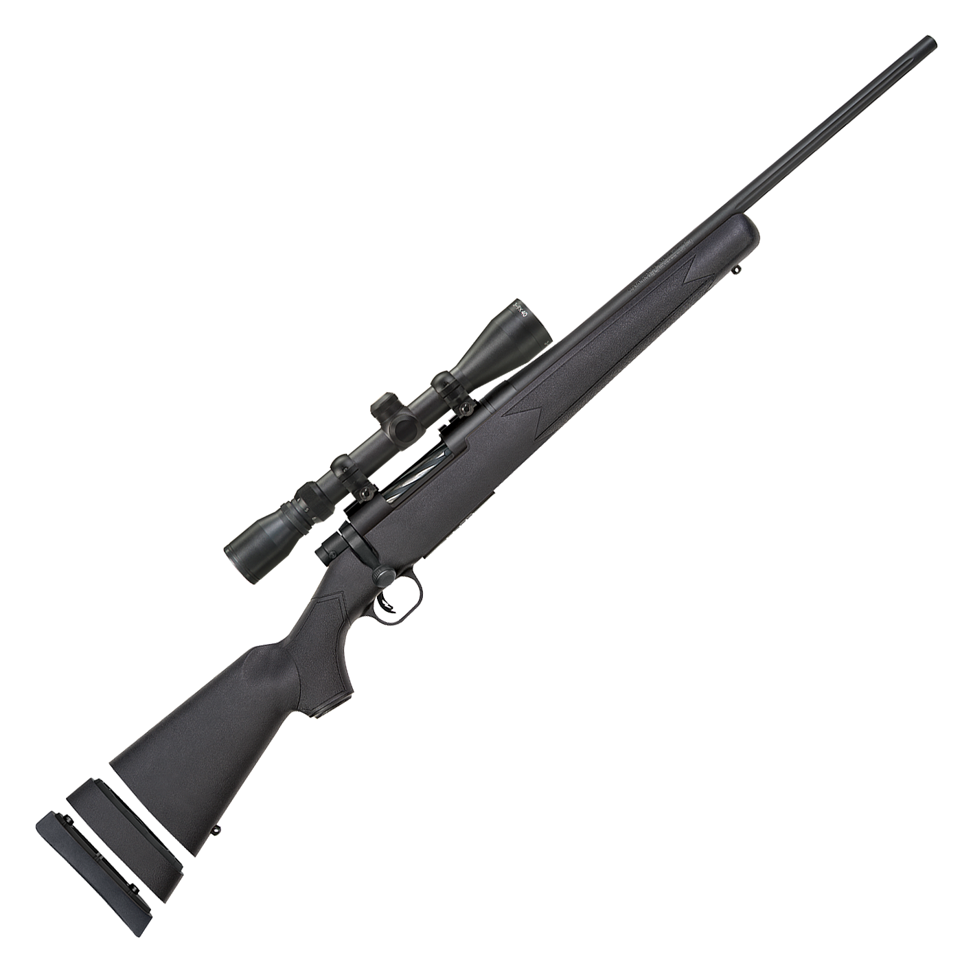 Mossberg Patriot Super Bantam 7mm-08 With Scope Matte Blued / Synthetic Stock product image