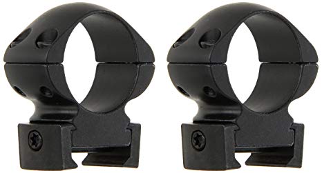 WEAVER GRAND SLAM RINGS 1” HIGH STEEL MATTE BLACK - 49319
