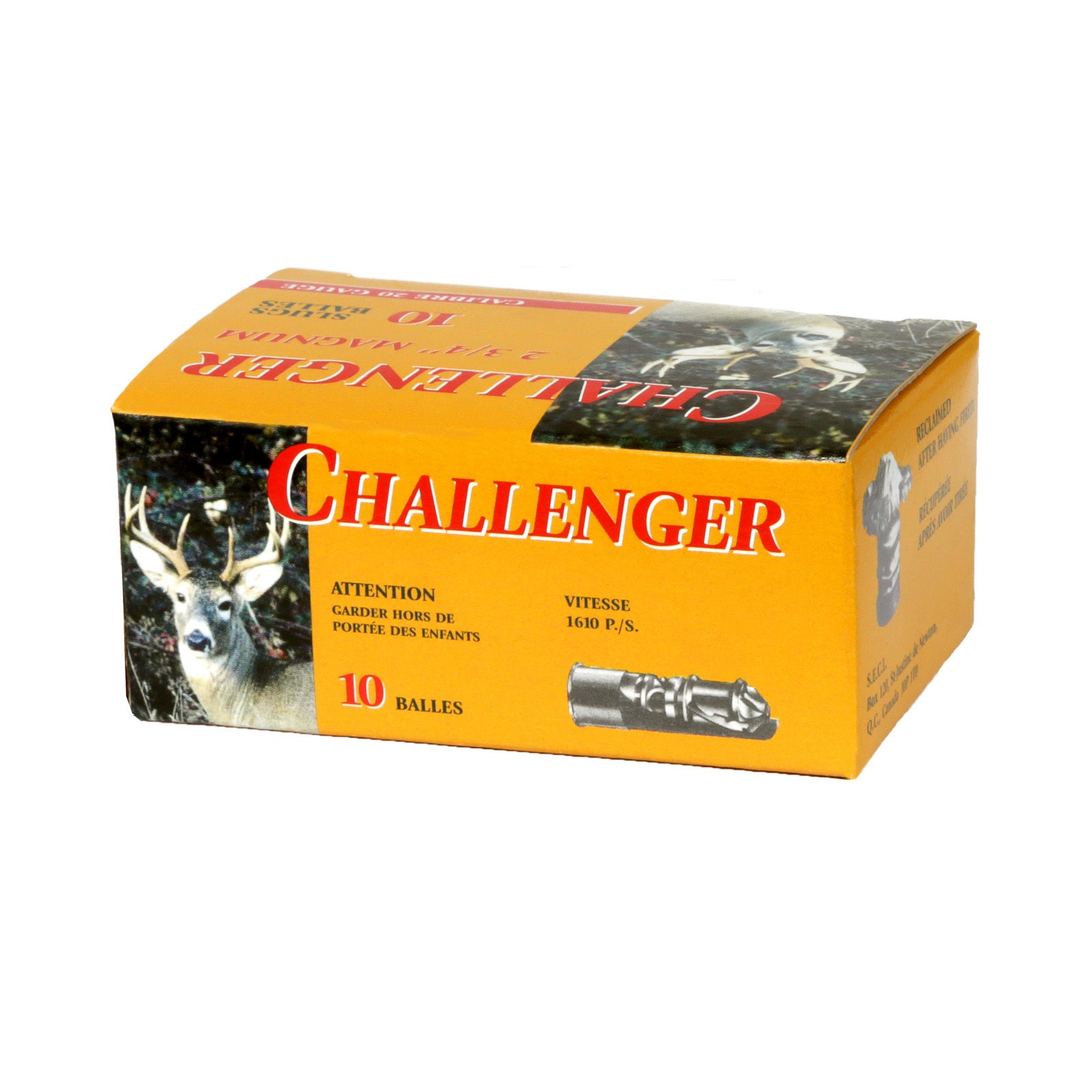 Challenger 20 Gauge Slug 2 3/4" (10 Rounds)