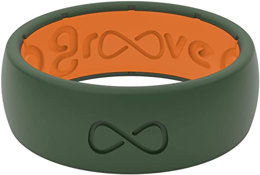 Groove Life - Silicone Ring - Solid Moss Green/Orange - Mens - Size 12