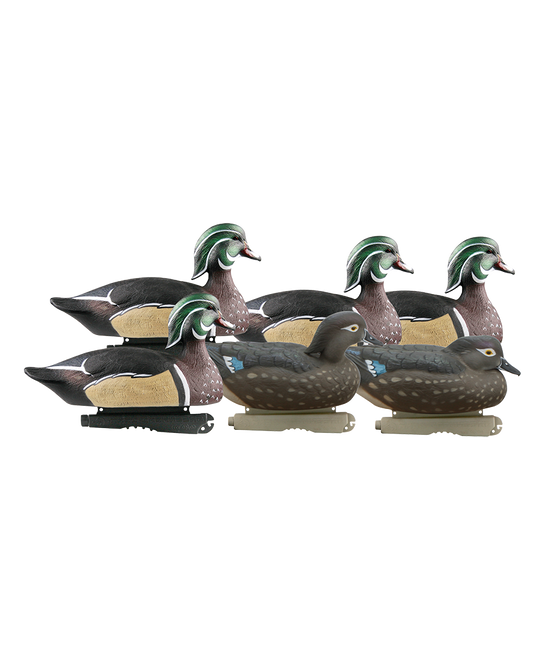 GHG Hunter Series Life Size Wood Duck Decoys - 6 Pack