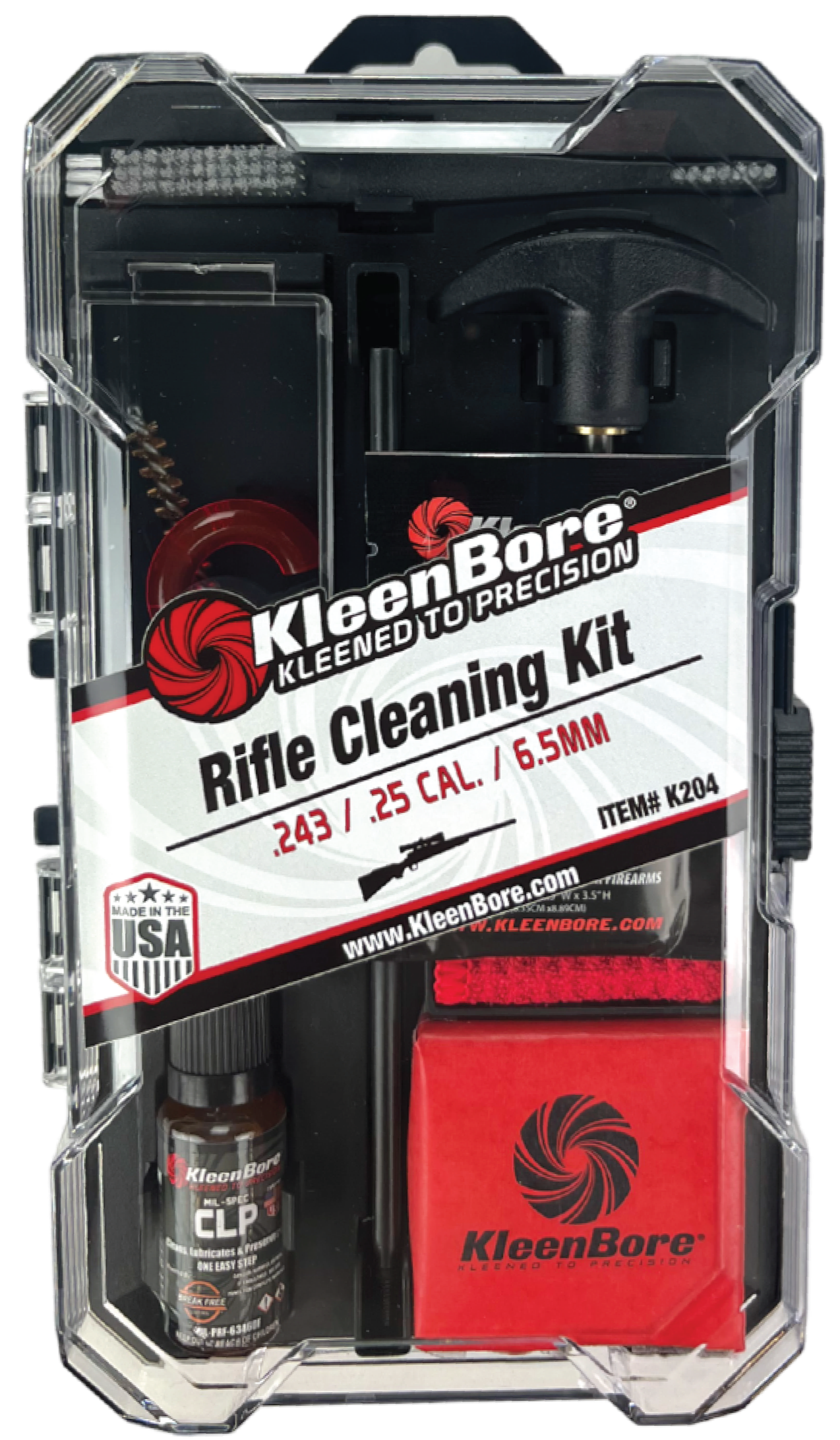 KleenBore .243/.25/6.5mm Classic Rifle Cleaning Kit