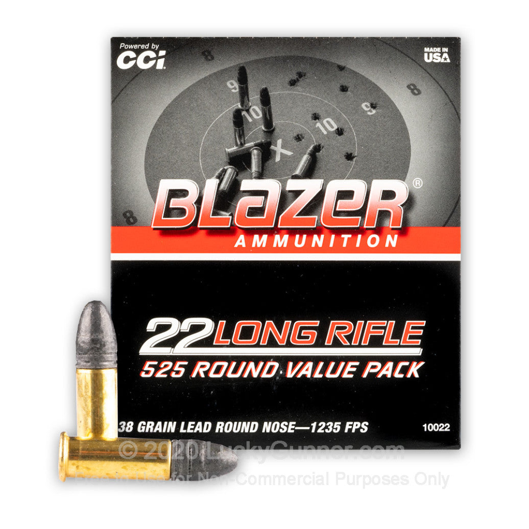 CCI BLAZER -22 LR - 38 GRAIN LRN - 525 ROUNDS
