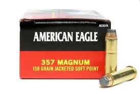 Federal American Eagle Brass .357 Mag 158-Grain 50-Rounds JSP